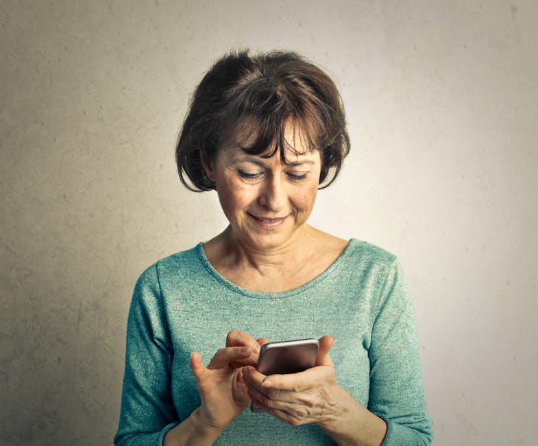 Illustration of Caregiver Scams — an older adult holding a smartphone